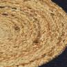 Handmade Jute & Cotton Placemats - 6 pcs Natural & Navy Blue