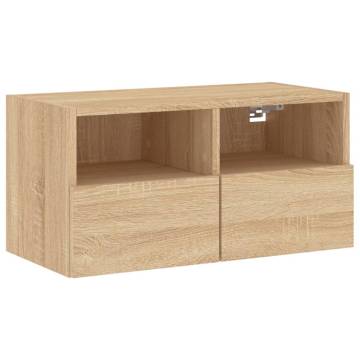 5 Piece TV Wall Units in Sonoma Oak - Space Saving Solution