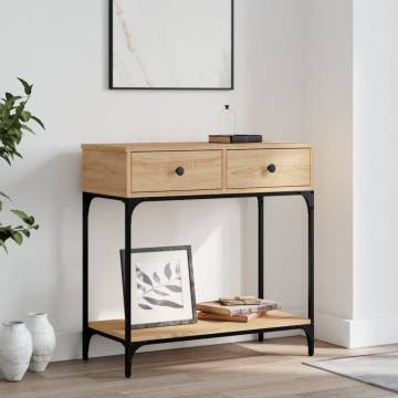 Elegant Console Table Sonoma Oak - 75x34.5x75 cm