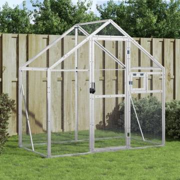 Aviary Silver 179x100x185 cm Aluminium - Durable & Spacious