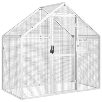 Aviary Silver 179x100x185 cm Aluminium - Durable & Spacious