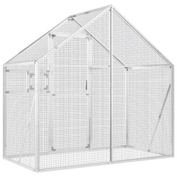 Aviary Silver 179x100x185 cm Aluminium - Durable & Spacious