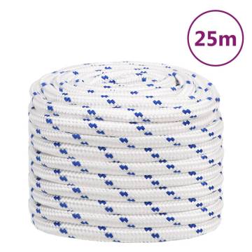 Boat Rope White 20mm 25m | Durable Polypropylene for Sailing