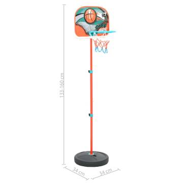 Adjustable Portable Basketball Play Set for Kids - 133-160 cm