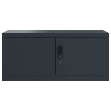 Stylish Anthracite File Cabinet - 90x40x220 cm Steel