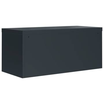 Stylish Anthracite File Cabinet - 90x40x220 cm Steel