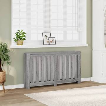 Stylish Grey Sonoma Radiator Cover - 149x20x82 cm