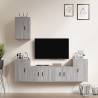 5 Piece TV Cabinet Set Grey Sonoma Engineered Wood Colour grey sonoma Quantity in Package 5 