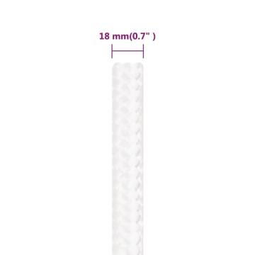 Boat Rope Full White 18 mm 25 m - Durable Polypropylene