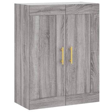 Stylish Grey Sonoma Highboard - Engineered Wood Storage