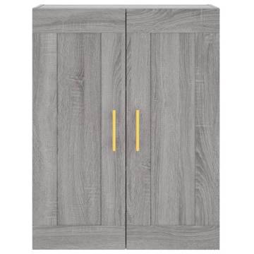 Stylish Grey Sonoma Highboard - Engineered Wood Storage