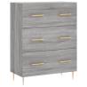 Stylish Grey Sonoma Highboard - Engineered Wood Storage