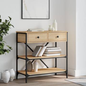 Elegant Console Table in Sonoma Oak - 75x34.5 cm