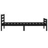 Black Solid Wood Bed Frame 100x200 cm - Modern Design