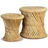 Stools 2 pcs Bamboo and Jute - Natural Charm for Any Setting