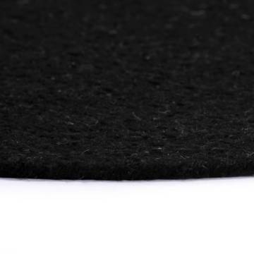 4 pcs Round Black Cotton Placemats - Handmade & Unique