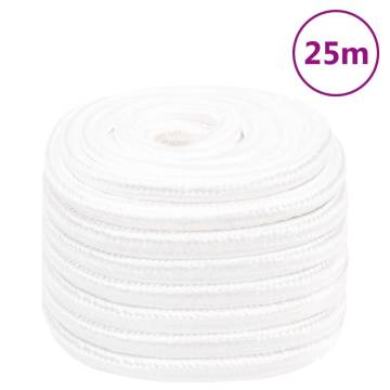 Durable 20mm Boat Rope - 25m Full White Polypropylene