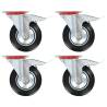  Swivel Casters with Double Brakes 4 pcs 160 mm Quantity in Package 4 