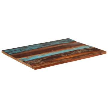 Rectangular Solid Reclaimed Wood Table Top 70x90 cm