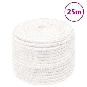 Boat Rope Full White 12mm 25m Polypropylene for Sailing & Boating