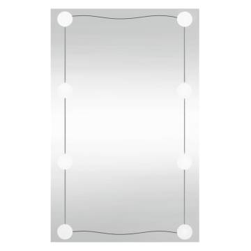 Wall Mirror with LED Lights 40x60 cm - Elegant & Functional