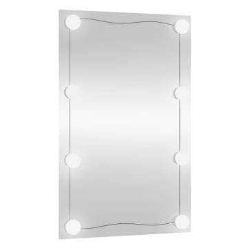 Wall Mirror with LED Lights 40x60 cm - Elegant & Functional