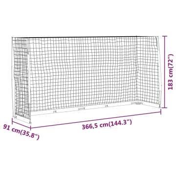 Soccer Goal 366.5x91x183 cm Steel - Portable & Durable