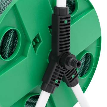 Free Standing Green Hose Reel with 50m PVC Hose | HipoMarket