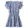 Ruffled Sleeve Kids' Dress in Cobalt Blue - Stylish & Durable