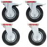  Swivel Casters 4 pcs 200 mm Quantity in Package 4 