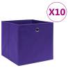  Storage Boxes 10 pcs Non-woven Fabric 28x28x28 cm Purple Colour purple Quantity in Package 10 Number of 1 