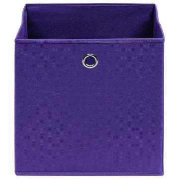 Stylish Purple Storage Boxes - 10 pcs Non-woven | HipoMarket