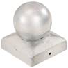 Post Caps 6 pcs Globe Final Galvanised Metal 71x71 mm