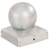 Post Caps 6 pcs Globe Final Galvanised Metal 71x71 mm