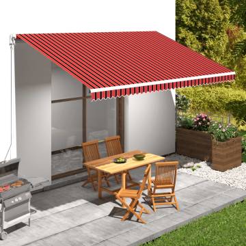 Awning Top Sunshade Canvas - Orange & Brown (500x300 cm)