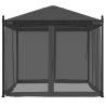 Gazebo with Mesh Walls Anthracite 2.93x2.93 m Steel - Durable Outdoor 