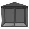 Gazebo with Mesh Walls Anthracite 2.93x2.93 m Steel - Durable Outdoor 