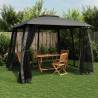  Gazebo with Double Roof and Mesh Walls Anthracite 2.93x2.93 m Steel Colour anthracite Size 2.93 x 2.93 m Quantity in Package 1 