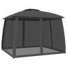 Gazebo with Double Roof & Mesh Walls - Anthracite 2.93x2.93m