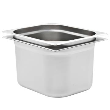 Gastronorm Containers 2 pcs GN 12 - Stainless Steel | Hipomarket