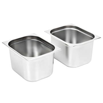 Gastronorm Containers 2 pcs GN 12 - Stainless Steel | Hipomarket