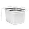 Gastronorm Containers 2 pcs GN 12 - Stainless Steel | Hipomarket