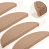 Carpet Stair Treads - 15 pcs Light Brown | Hipomarket