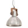 Industrial Hanging Lamp 25W Silver Round 30cm E27 - HipoMarket