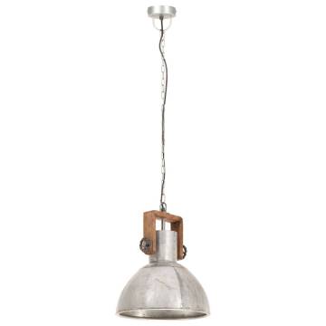 Industrial Hanging Lamp 25W Silver Round 30cm E27 - HipoMarket