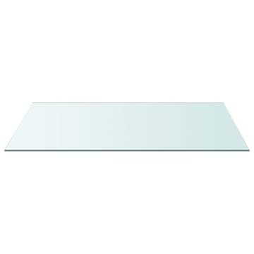 Table Top Transparent 50x100 cm Tempered Glass - HipoMarket