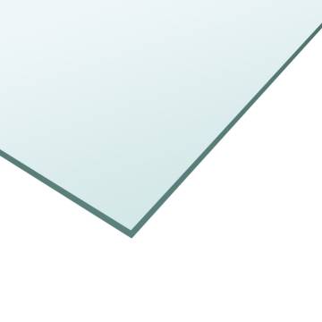 Table Top Transparent 50x100 cm Tempered Glass - HipoMarket