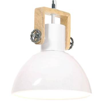 Industrial Hanging Lamp 25W White Round 30cm E27