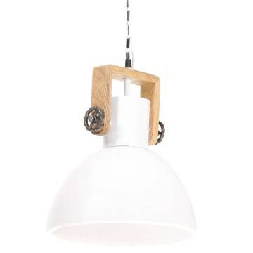 Industrial Hanging Lamp 25W White Round 30cm E27