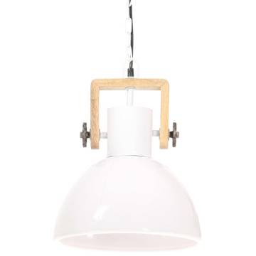 Industrial Hanging Lamp 25W White Round 30cm E27